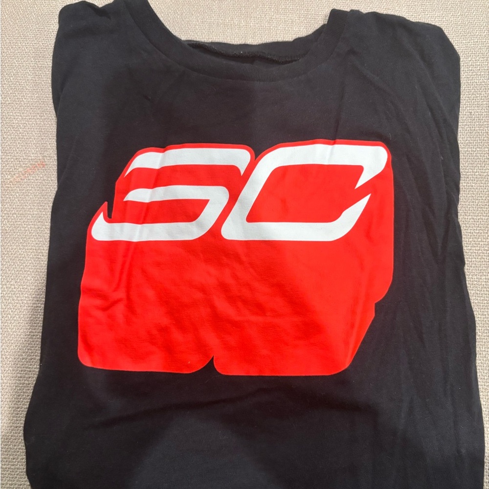 Boys Under Armor T-Shirt with Red and White Logo